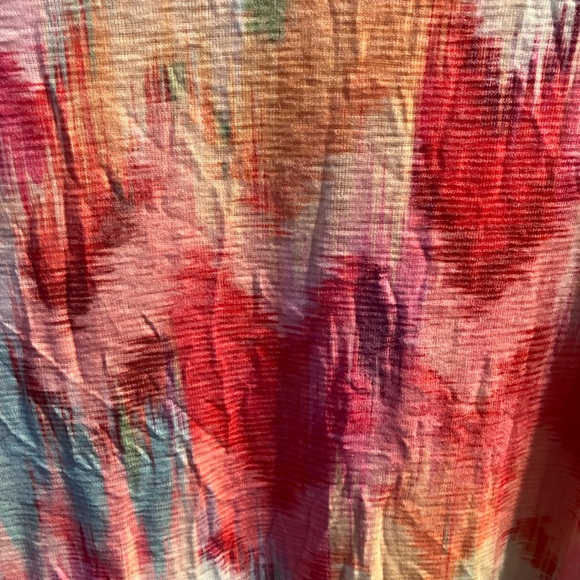 $113 David Cline BRIGHT tie dye tee shirt dress. Size Small. Cheerful and fun. - Picture 4 of 10